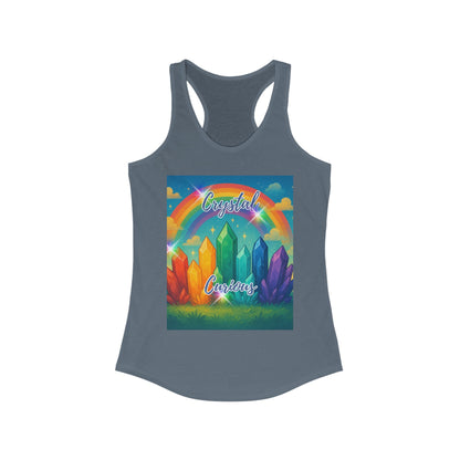 Crystal Curious Women's Racerback Tank Top - Positive Vibes Tee