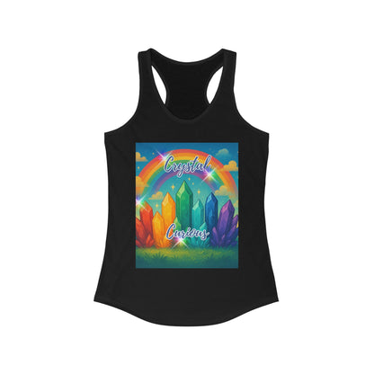 Crystal Curious Women's Racerback Tank Top - Positive Vibes Tee