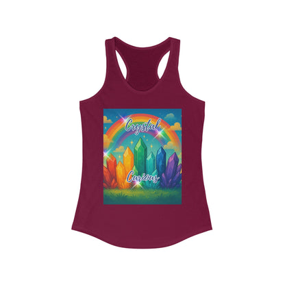 Crystal Curious Women's Racerback Tank Top - Positive Vibes Tee