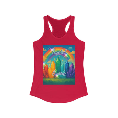 Crystal Curious Women's Racerback Tank Top - Positive Vibes Tee