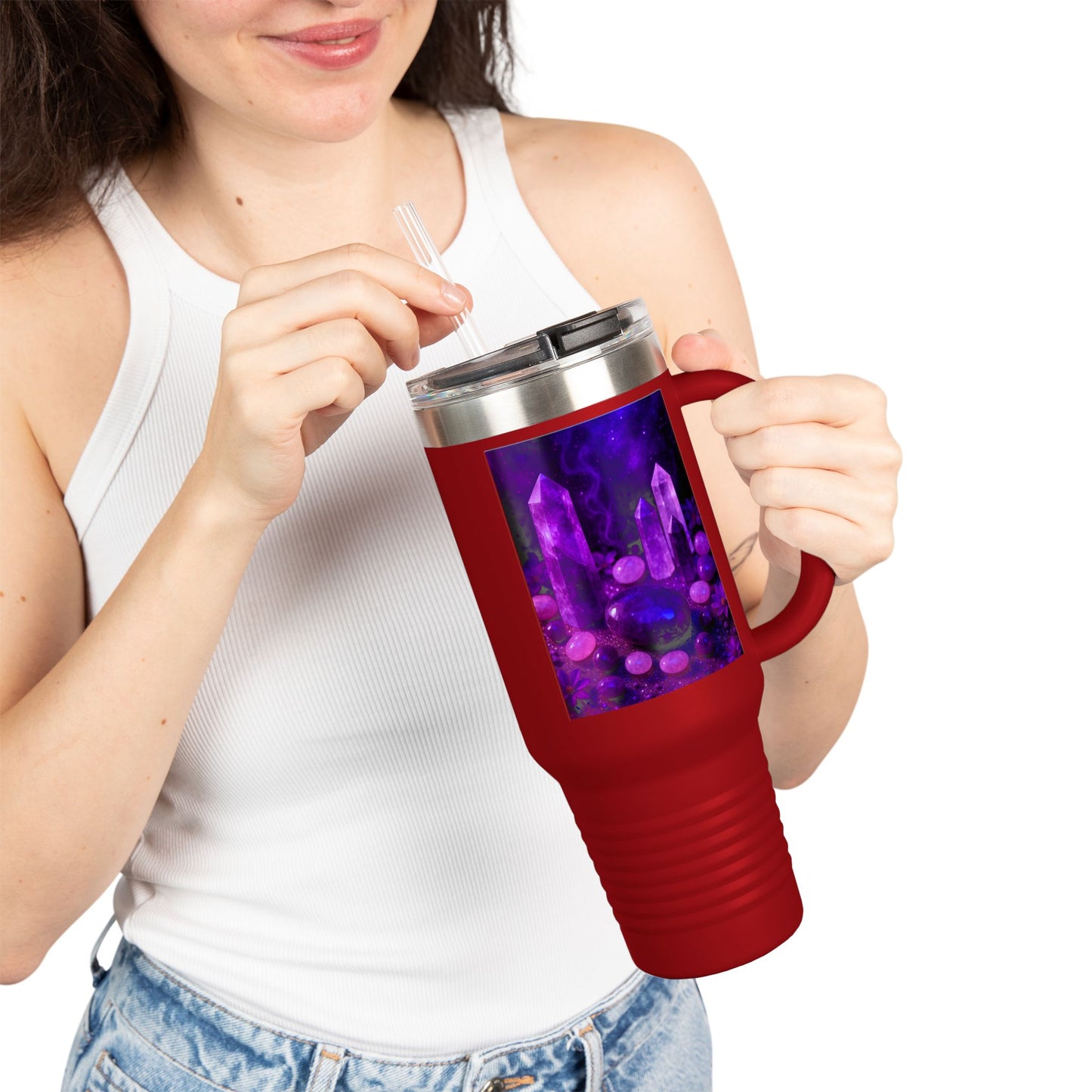TSS Crystals Insulated Travel Mug - 40oz Crystal Design