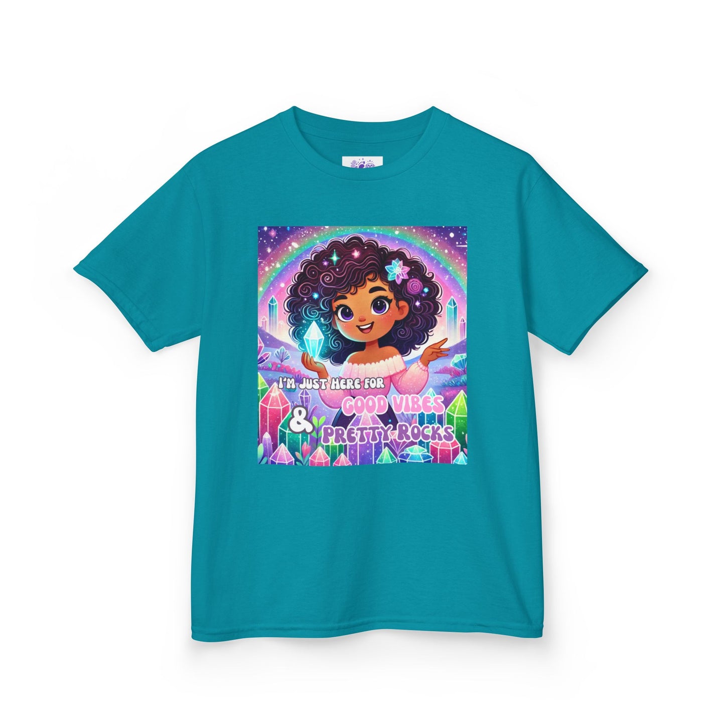 'I'm Just Here for Good Vibes and Pretty Rocks' Kids TShirt