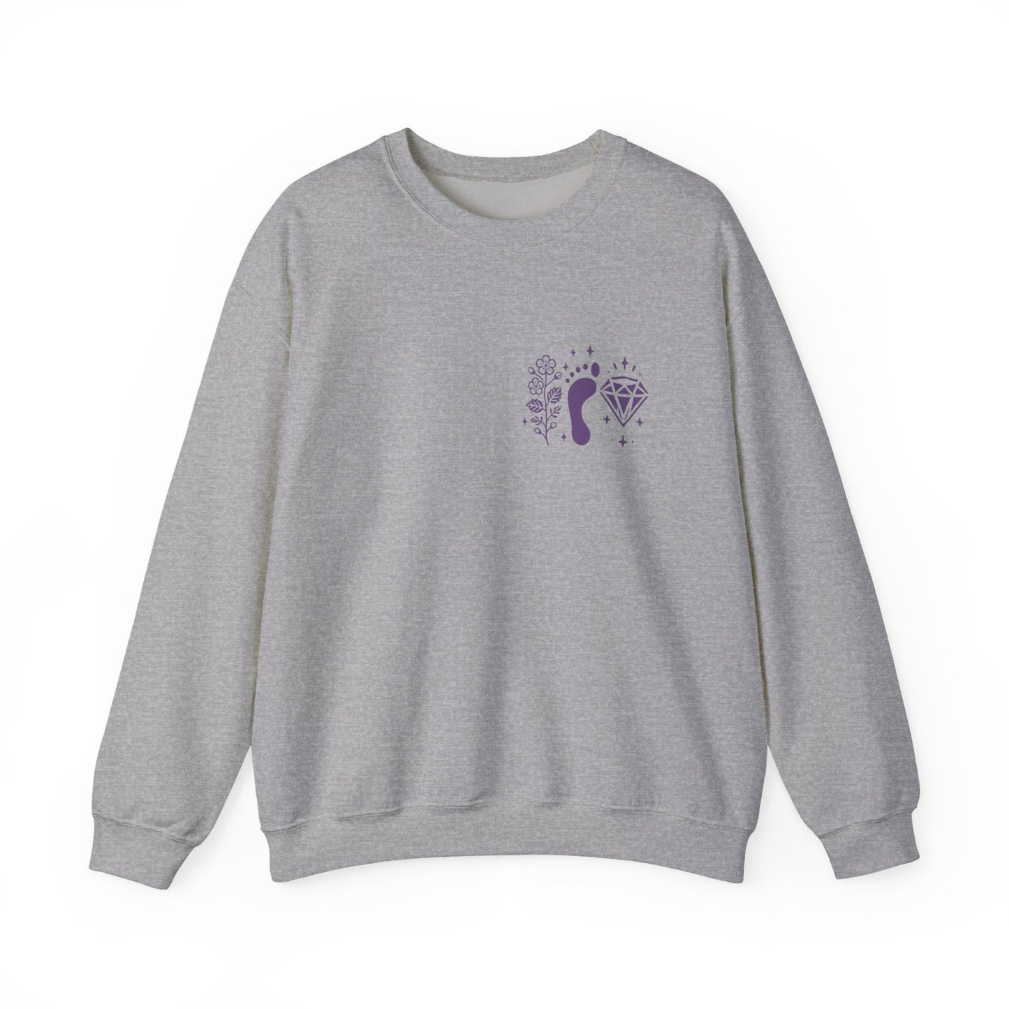 Inspirational Hawthorne Crystal Crew Neck Sweatshirt — Logo Design