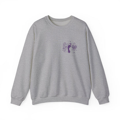 Inspirational Hawthorne Crystal Crew Neck Sweatshirt — Logo Design