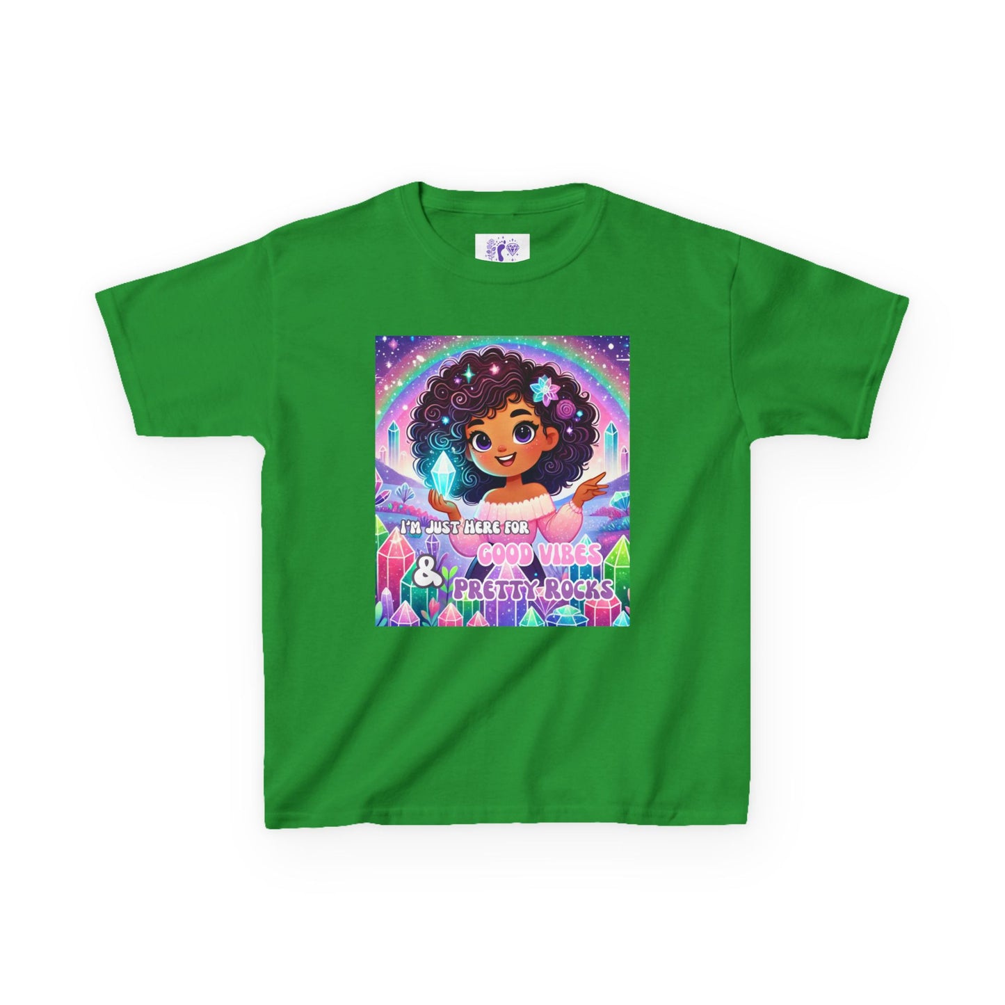'I'm Just Here for Good Vibes and Pretty Rocks' Kids TShirt