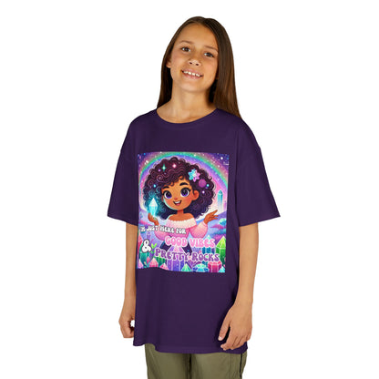 'I'm Just Here for Good Vibes and Pretty Rocks' Kids TShirt