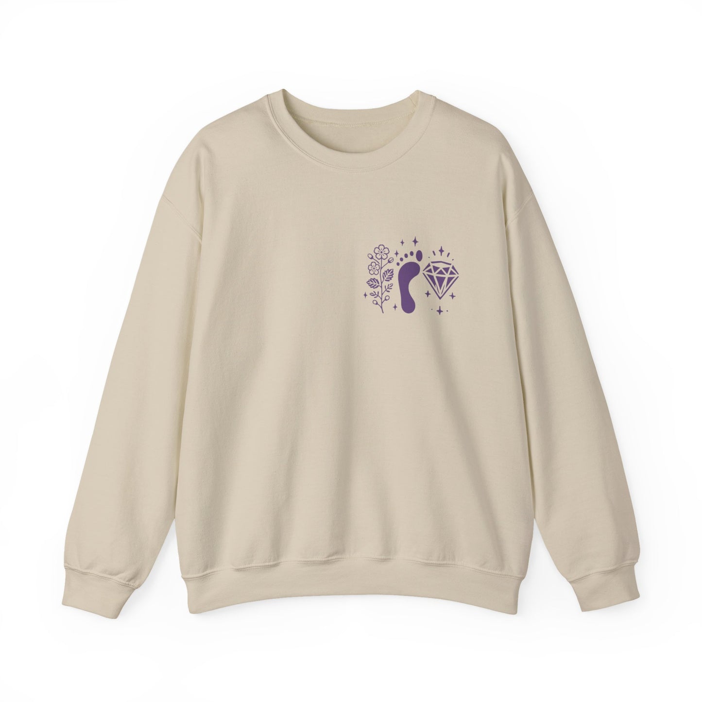 Inspirational Hawthorne Crystal Crew Neck Sweatshirt — Logo Design