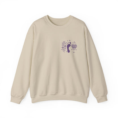 Inspirational Hawthorne Crystal Crew Neck Sweatshirt — Logo Design