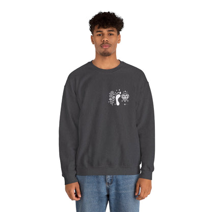 Inspirational Hawthorne Crystal Crew Neck Sweatshirt — Logo Design