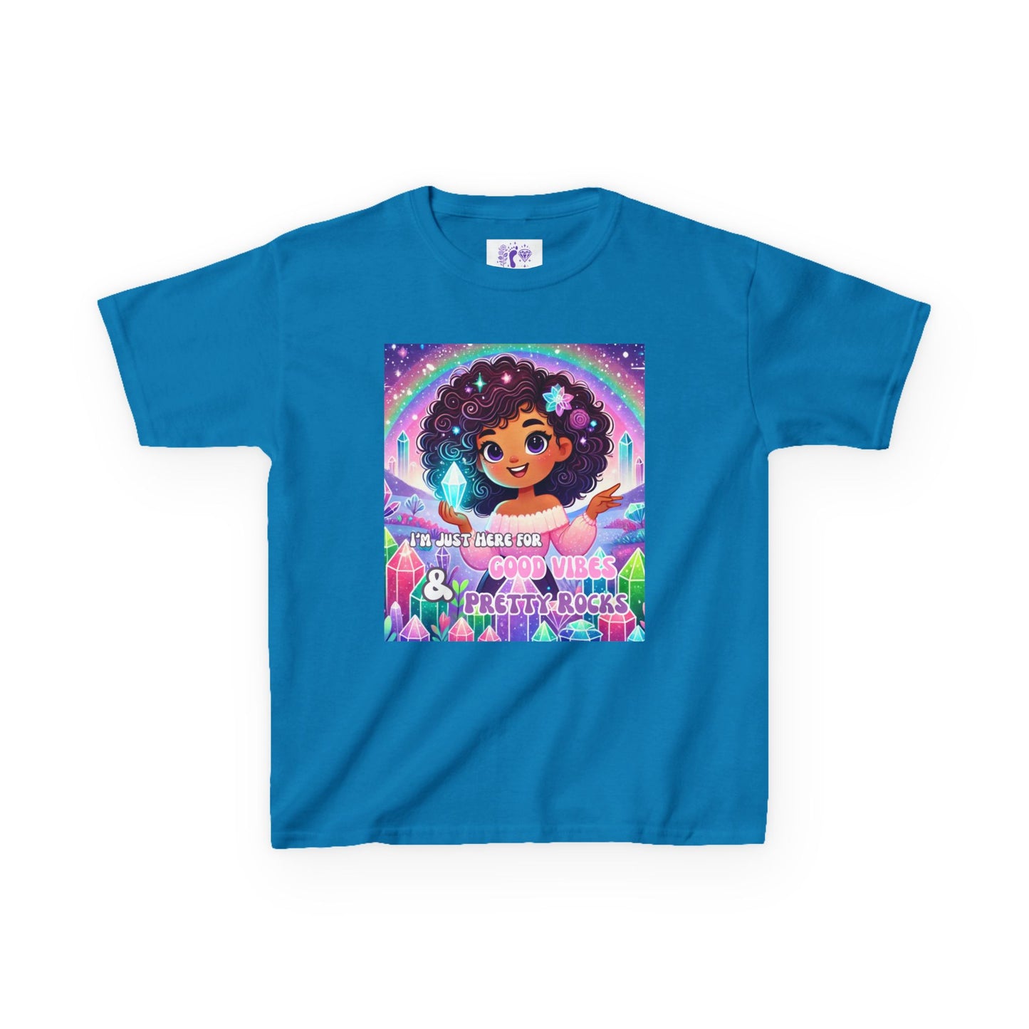 'I'm Just Here for Good Vibes and Pretty Rocks' Kids TShirt