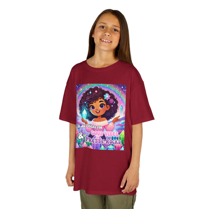 'I'm Just Here for Good Vibes and Pretty Rocks' Kids TShirt