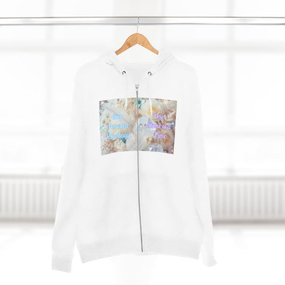 Floral Zipped Hooded Sweater