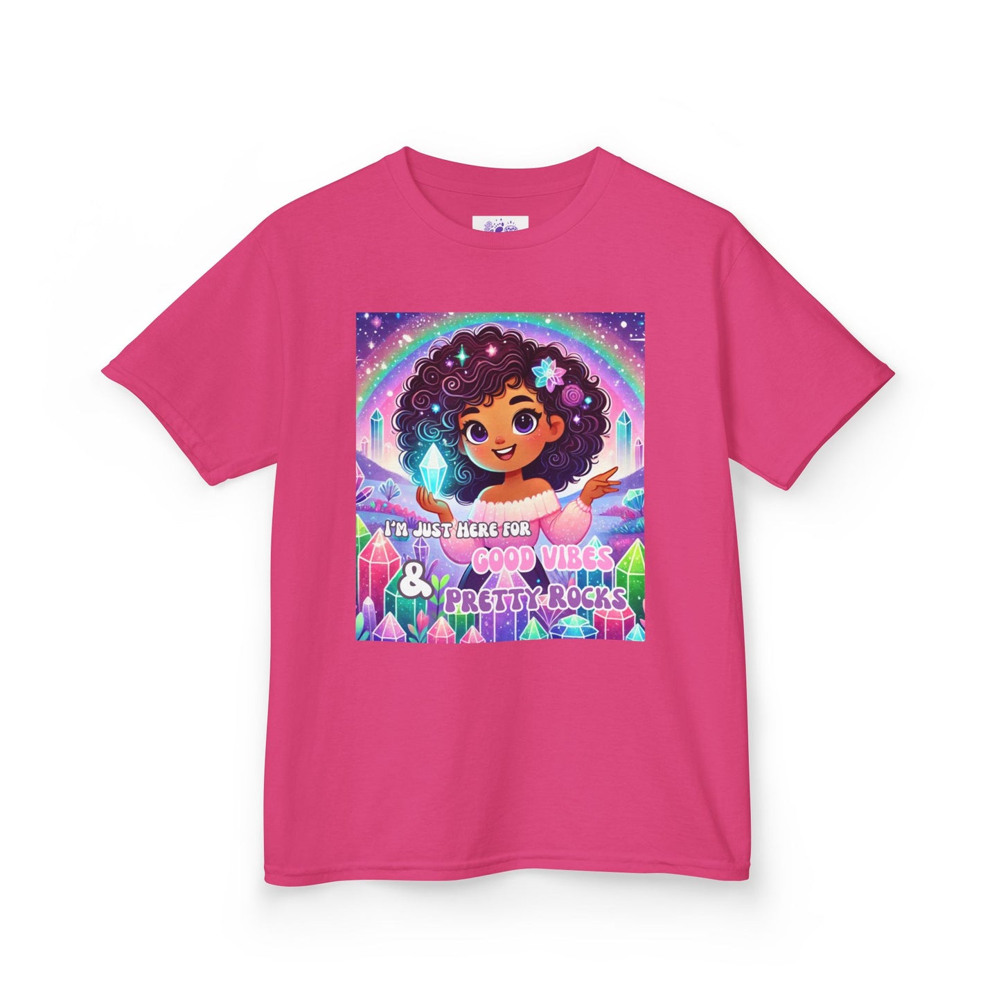 'I'm Just Here for Good Vibes and Pretty Rocks' Kids TShirt