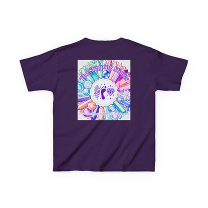 'Manifesting Snacks, Crystals, and Good Energy' Kids TShirt