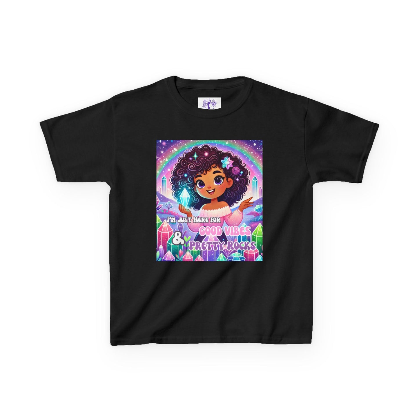 'I'm Just Here for Good Vibes and Pretty Rocks' Kids TShirt