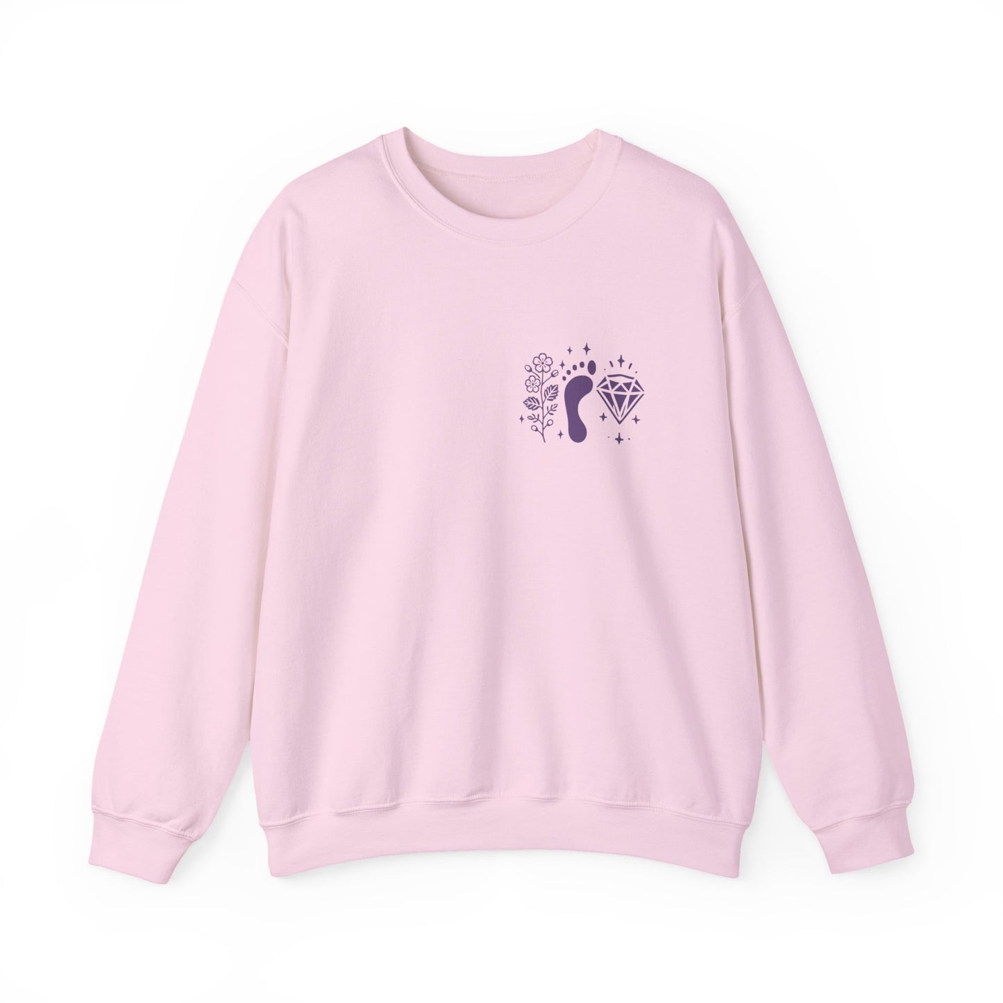 Inspirational Hawthorne Crystal Crew Neck Sweatshirt — Logo Design