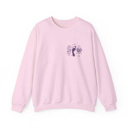 Inspirational Hawthorne Crystal Crew Neck Sweatshirt — Logo Design
