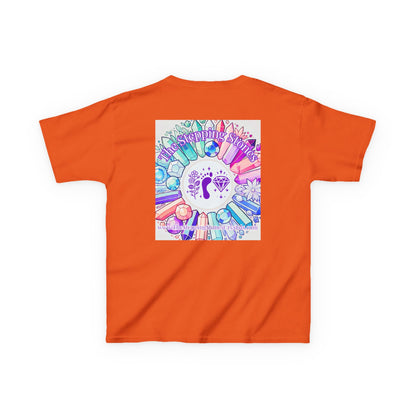 'Manifesting Snacks, Crystals, and Good Energy' Kids TShirt