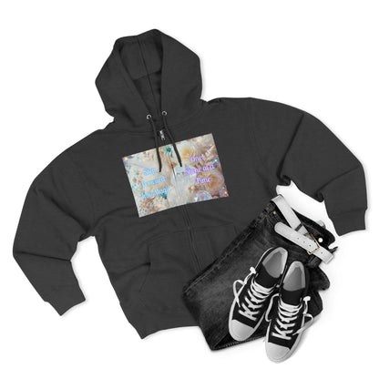 Floral Zipped Hooded Sweater