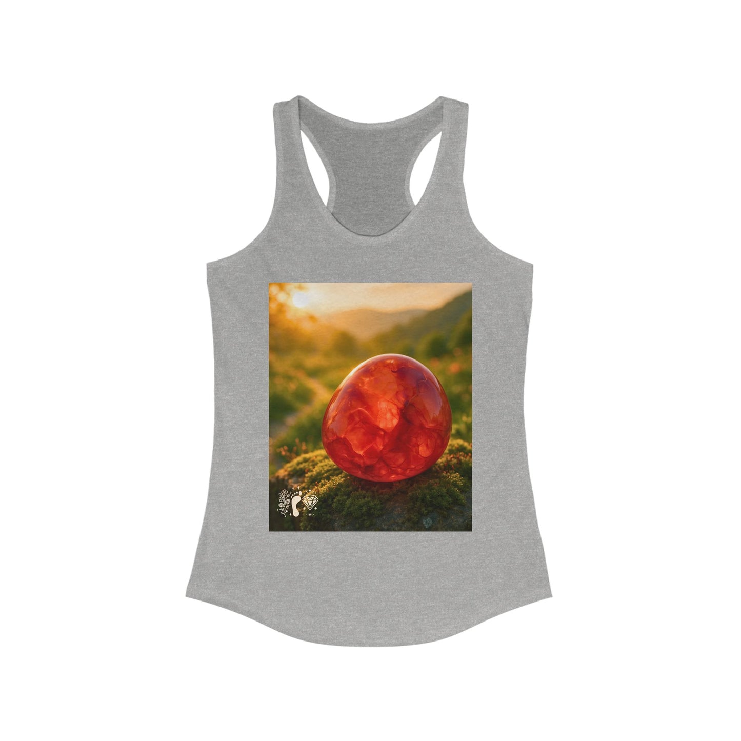 Carnelian Crush Women's Racerback Tank Top - Positive Vibes Tee