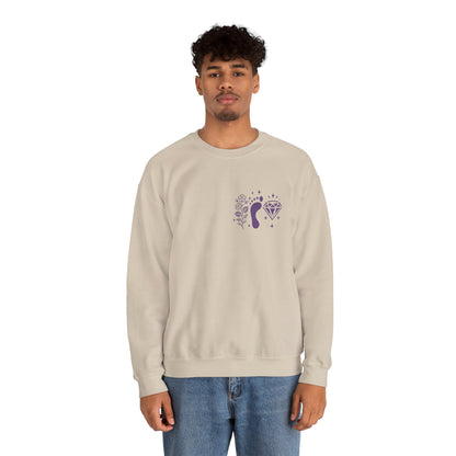 Inspirational Hawthorne Crystal Crew Neck Sweatshirt — Logo Design