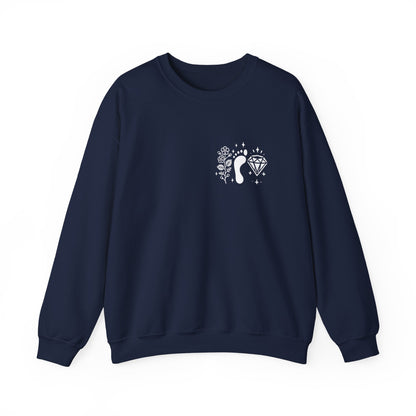 Inspirational Hawthorne Crystal Crew Neck Sweatshirt — Logo Design