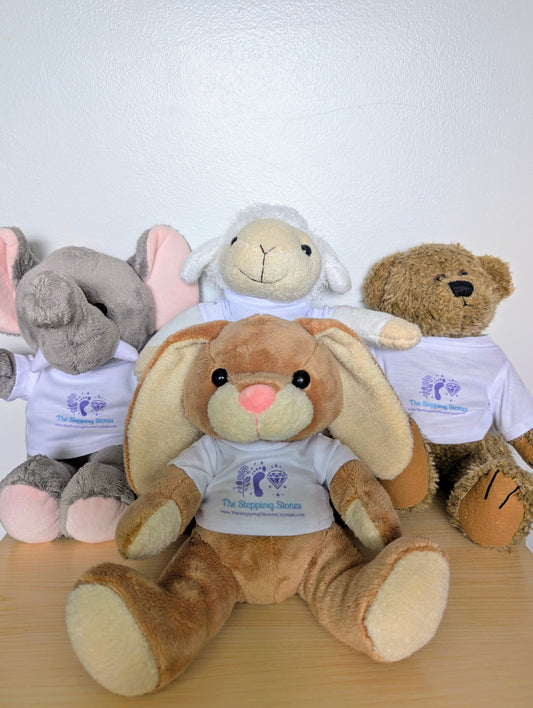 The Stepping Stones Stuffie- Bear, Bunny, Elephant, Sheep