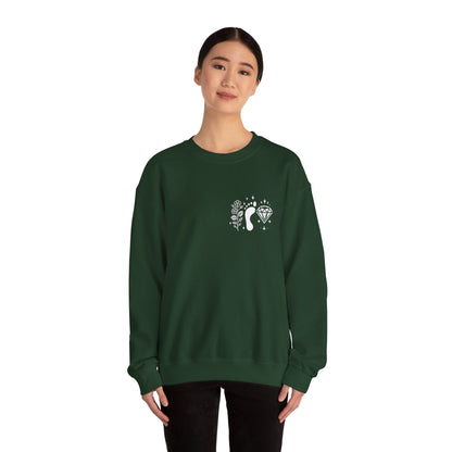 Inspirational Hawthorne Crystal Crew Neck Sweatshirt — Logo Design