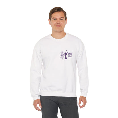 Inspirational Hawthorne Crystal Crew Neck Sweatshirt — Logo Design