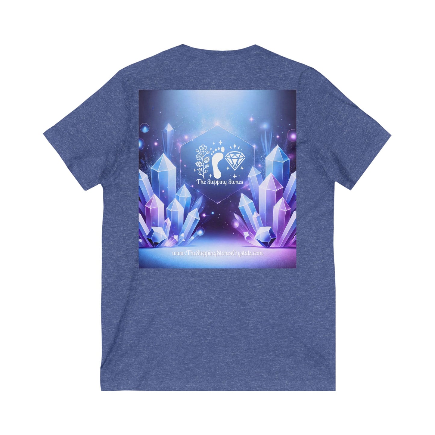 Crystal V-Neck Tee - Unisex Short Sleeve Shirt for Nature Lovers