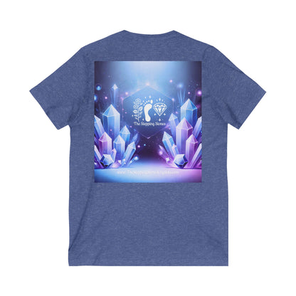 Crystal V-Neck Tee - Unisex Short Sleeve Shirt for Nature Lovers