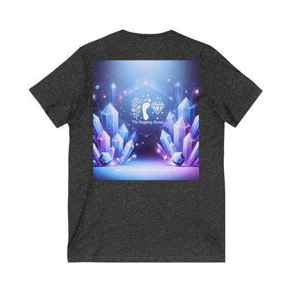 Crystal V-Neck Tee - Unisex Short Sleeve Shirt for Nature Lovers