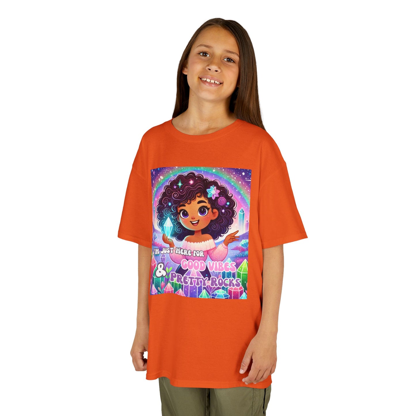 'I'm Just Here for Good Vibes and Pretty Rocks' Kids TShirt