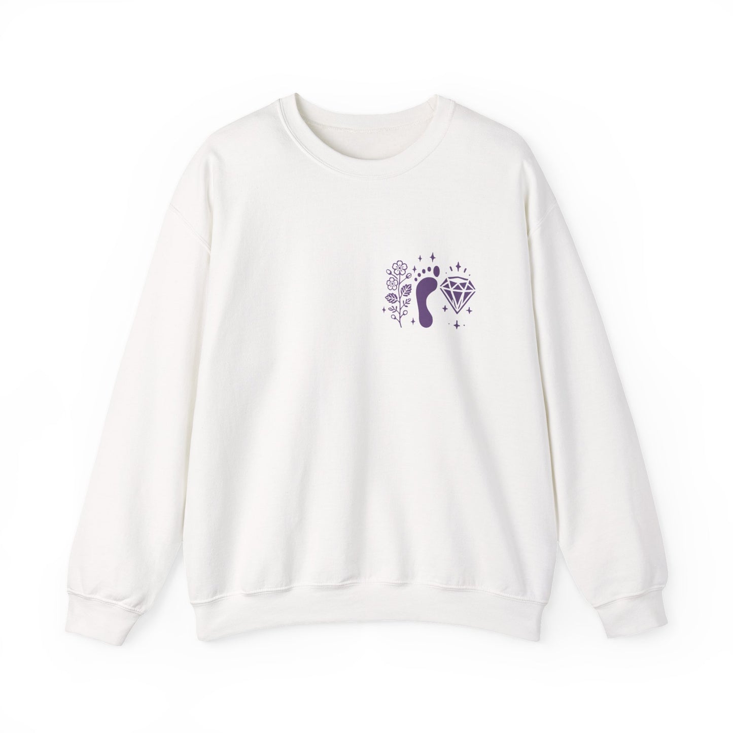 Inspirational Hawthorne Crystal Crew Neck Sweatshirt — Logo Design