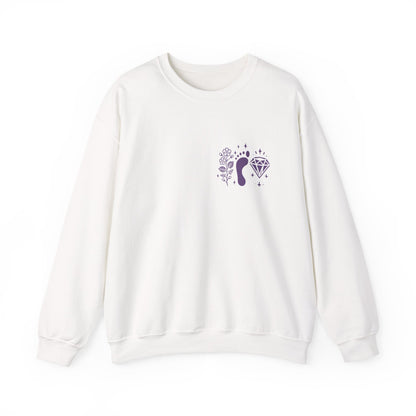 Inspirational Hawthorne Crystal Crew Neck Sweatshirt — Logo Design