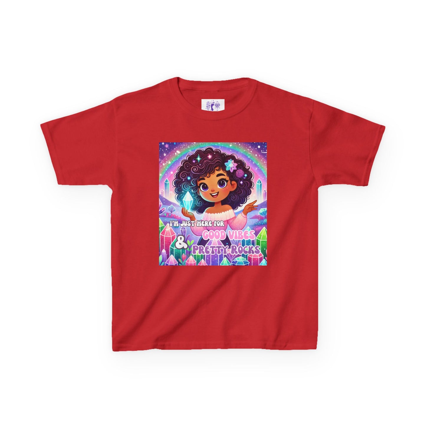 'I'm Just Here for Good Vibes and Pretty Rocks' Kids TShirt