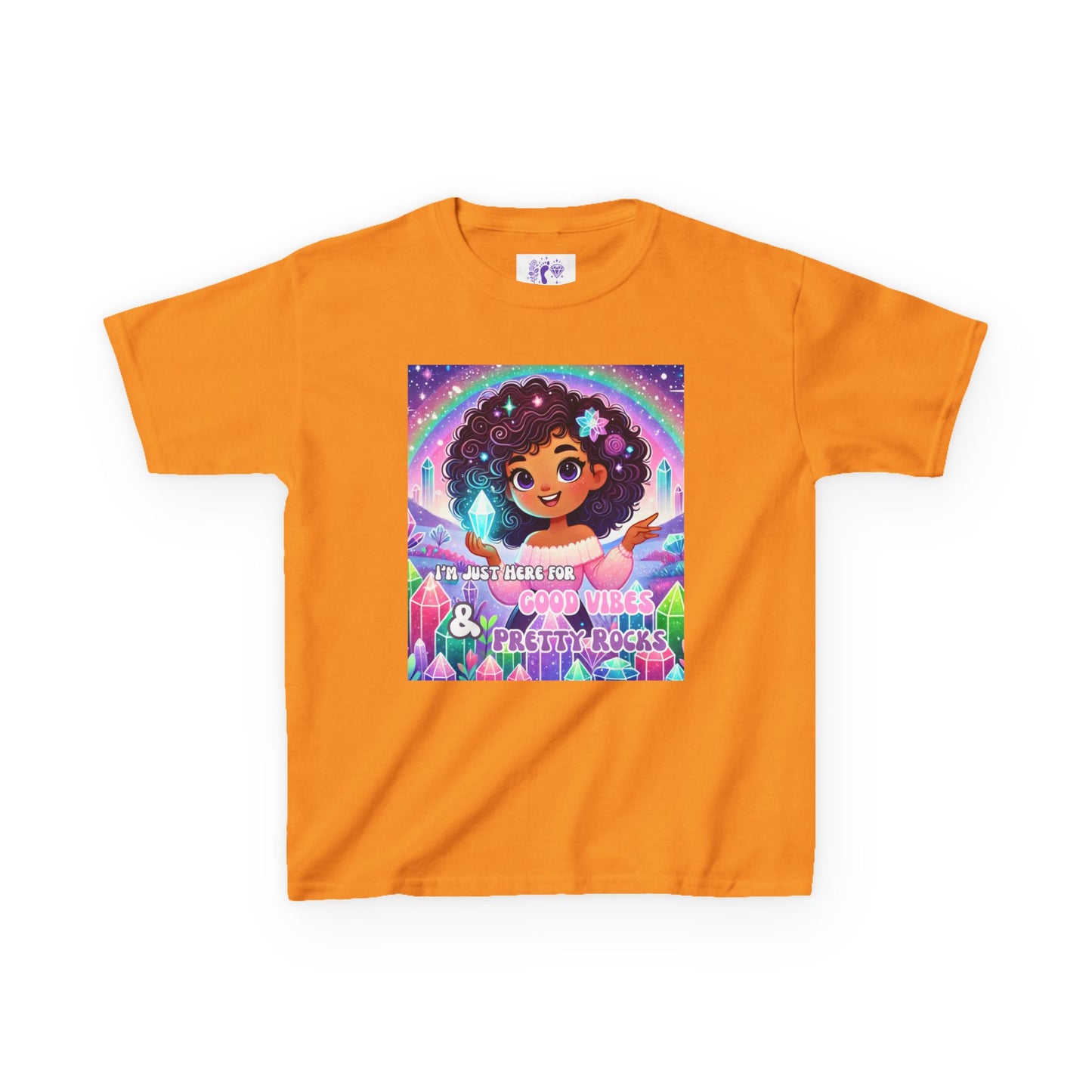 'I'm Just Here for Good Vibes and Pretty Rocks' Kids TShirt