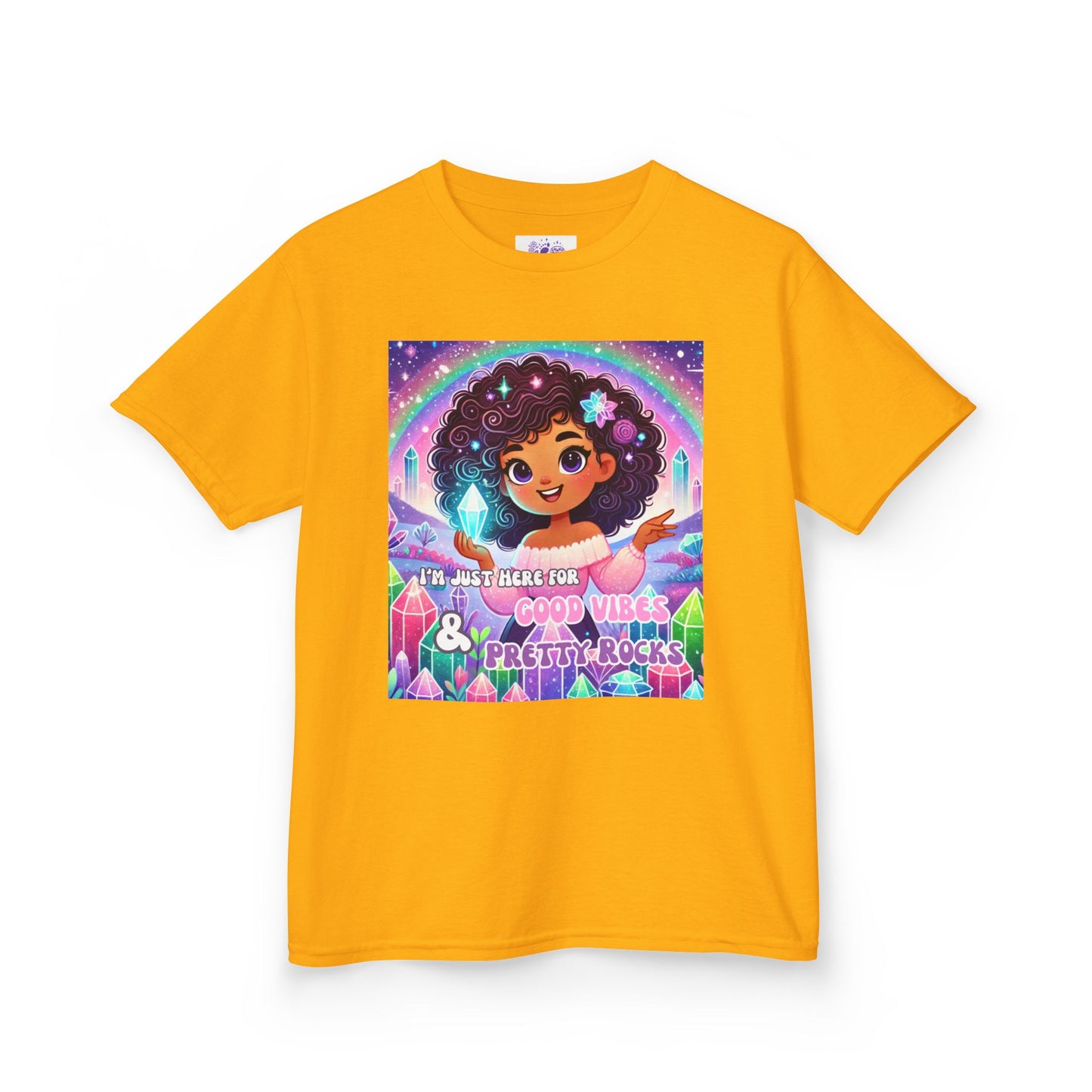 'I'm Just Here for Good Vibes and Pretty Rocks' Kids TShirt