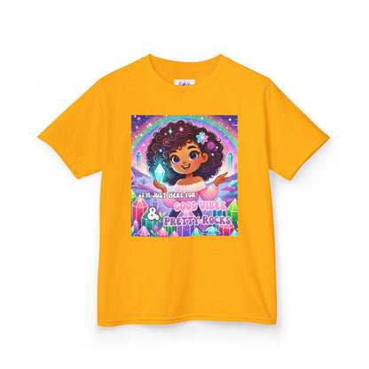 'I'm Just Here for Good Vibes and Pretty Rocks' Kids TShirt