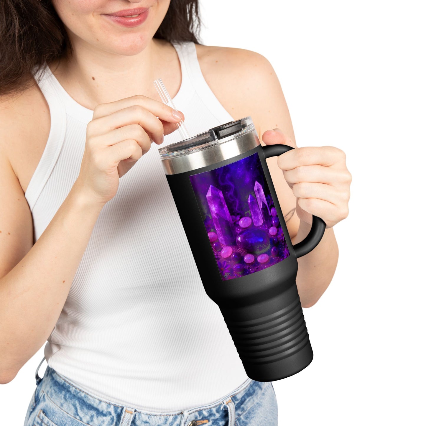 TSS Crystals Insulated Travel Mug - 40oz Crystal Design