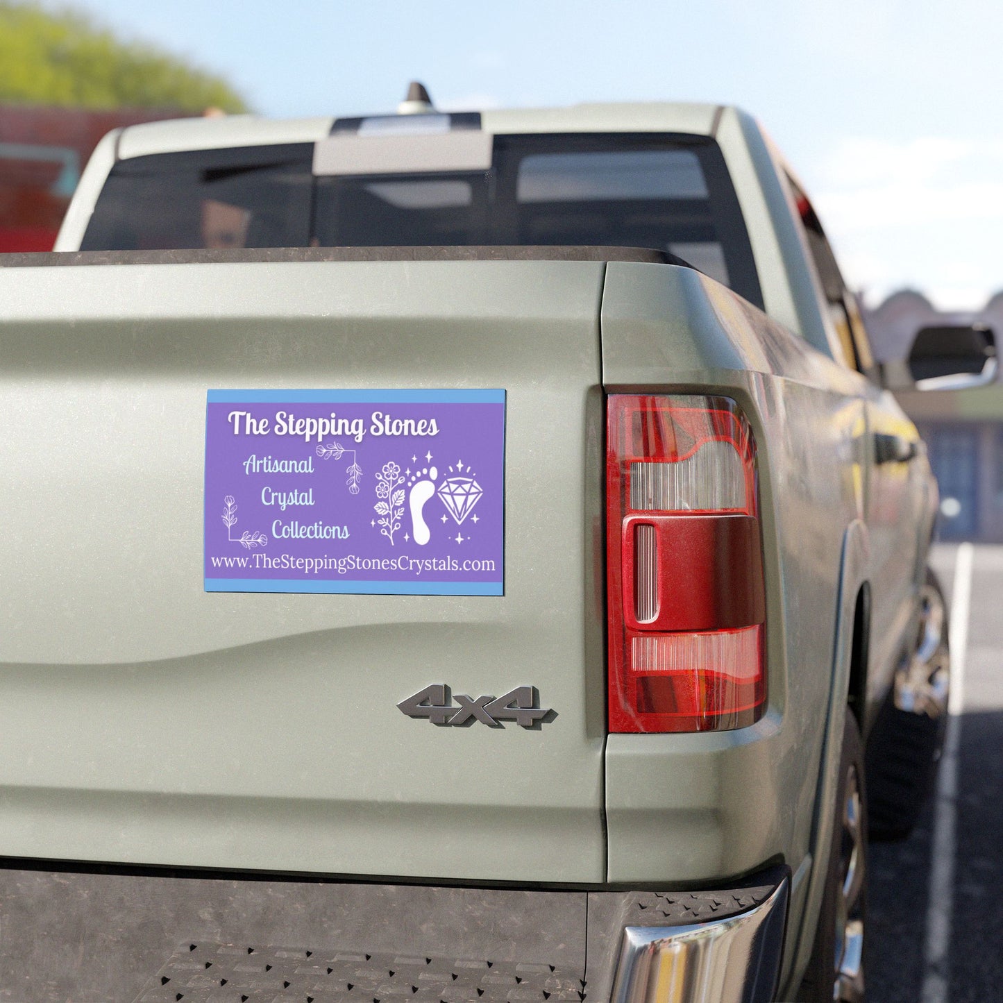 The Stepping Stones Car Magnets - One Mile at a Time (Purple)