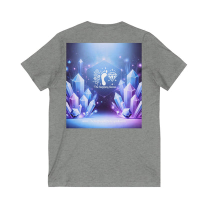 Crystal V-Neck Tee - Unisex Short Sleeve Shirt for Nature Lovers