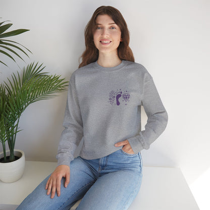 Inspirational Hawthorne Crystal Crew Neck Sweatshirt — Logo Design