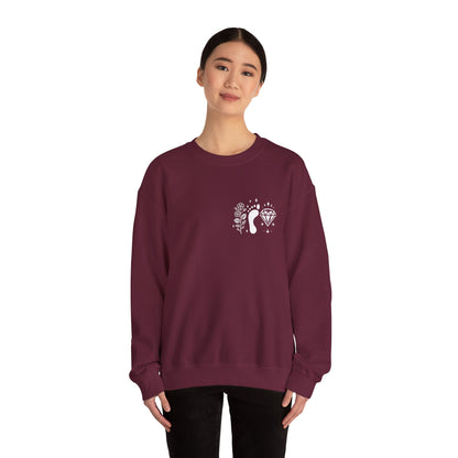 Inspirational Hawthorne Crystal Crew Neck Sweatshirt — Logo Design