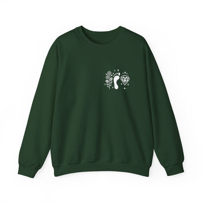 Inspirational Hawthorne Crystal Crew Neck Sweatshirt — Logo Design