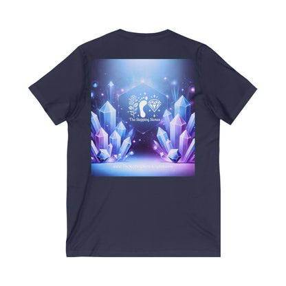 Crystal V-Neck Tee - Unisex Short Sleeve Shirt for Nature Lovers