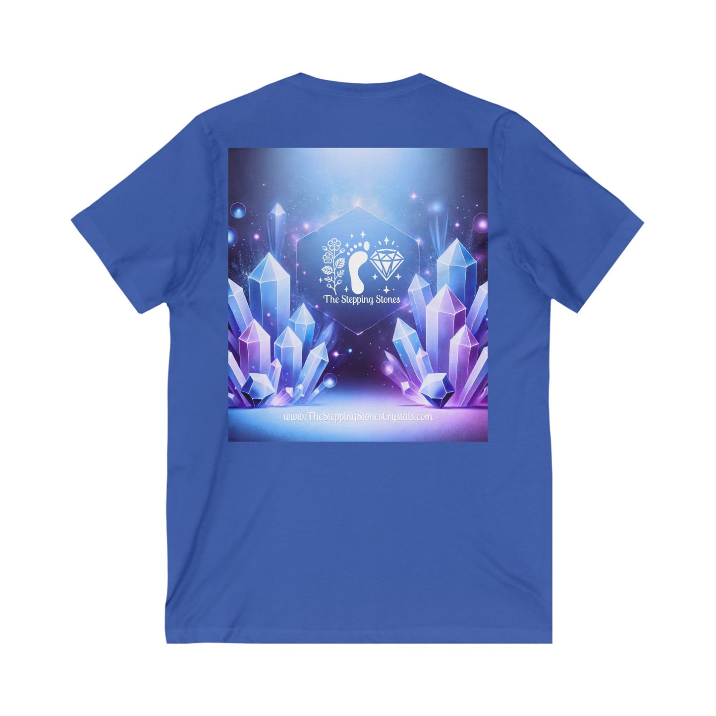 Crystal V-Neck Tee - Unisex Short Sleeve Shirt for Nature Lovers