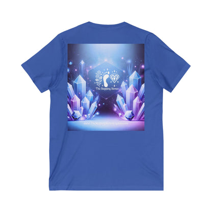 Crystal V-Neck Tee - Unisex Short Sleeve Shirt for Nature Lovers