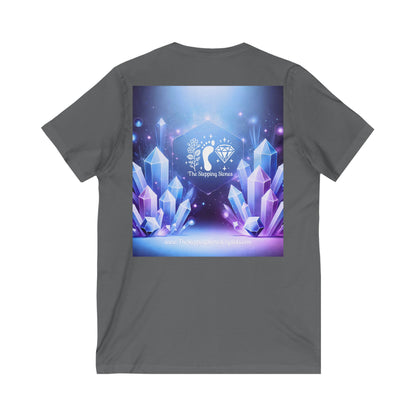 Crystal V-Neck Tee - Unisex Short Sleeve Shirt for Nature Lovers