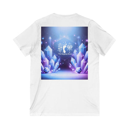 Crystal V-Neck Tee - Unisex Short Sleeve Shirt for Nature Lovers